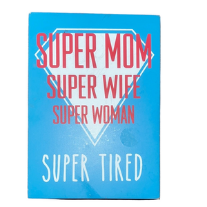 Blue and Red Super Mom Wall Art